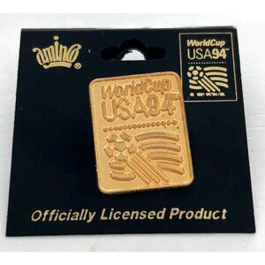 World Cup USA 94 Gold Tone Enamel Lapel Pin Soccer Memorabilia